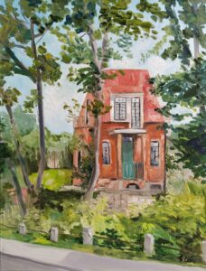 Rūtos Levulienės paveikslas Dailininko P. Kalpoko namas Žaliakalnyje