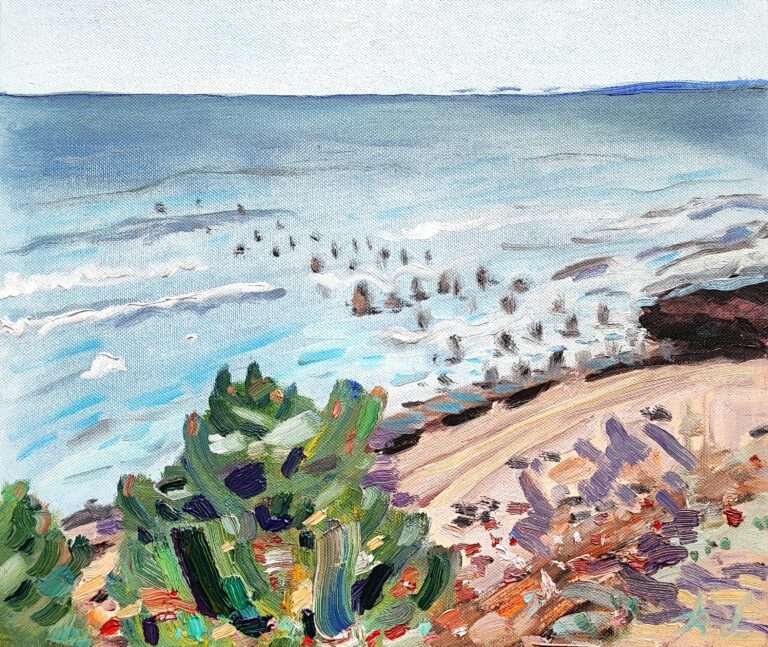 Rūtos Levulienės paveikslas Pavilosta. Latvija