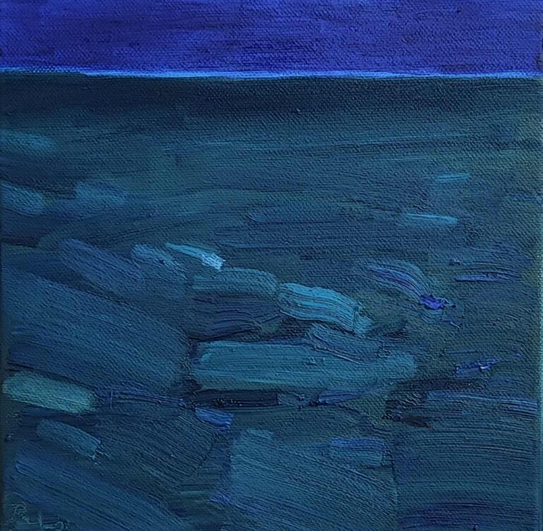 Rūtos Levulienės paveikslas Naktis prie jūros